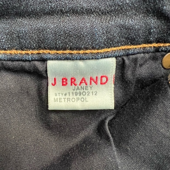 J. Brand Janey Dark Wash Flare Leg Blue Jeans in Metropol - Picture 6 of 8